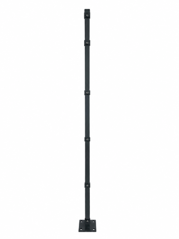 Pfosten für 1630mm Doppelstabmatte mit angeschweißter Bodenplatte 