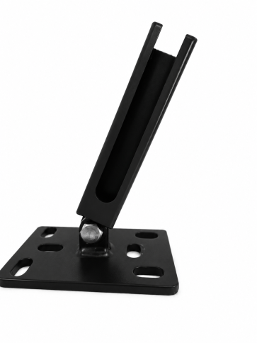 Fussplatte, Pfostenadapter, Bodenplatte mit Gelenk, 60x40 mm, anthrazit