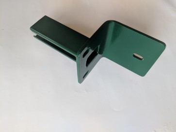 Winkelfussplatte | Pfostenadapter, verzinkt und grün beschichtet, für Pfosten 60 x 40 mm