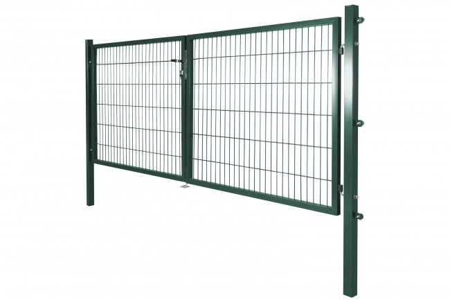 Zaunshop Gartentor Mit Einstabmatten Fullung 300cm Breit X 80 Cm Hoch 2 Flugelig Verzinkt Grun