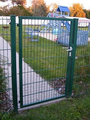 Doppelstabmatten Tor 150cm Breit X 160 Cm Hoch Verzinkt Grun