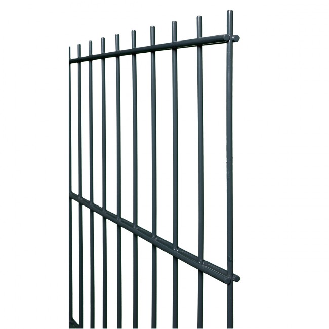  Doppelstabmattenzaun Komplettset, anthrazit, 1,83 m hoch, 60