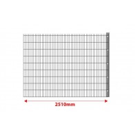 Erweiterung um 2,5 m mit Pfosten für Doppelstabmatten Set 1030mm hoch