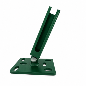 Fussplatte, Pfostenadapter, Bodenplatte mit Gelenk, 60x40 mm,  grün