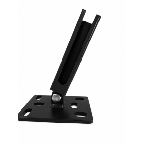 Fussplatte, Pfostenadapter, Bodenplatte mit Gelenk, 60x40 mm, anthrazit