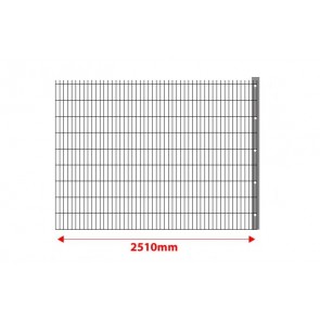 Erweiterung um 2,5 m mit Pfosten für Doppelstabmatten Set 1230mm hoch